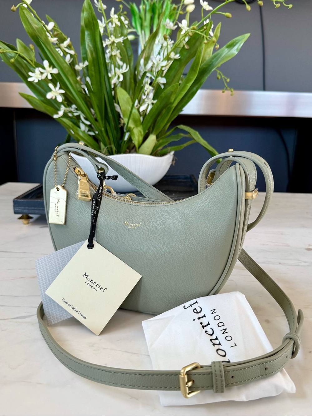 New Moncrief Hattie Leather Crossbody Bag